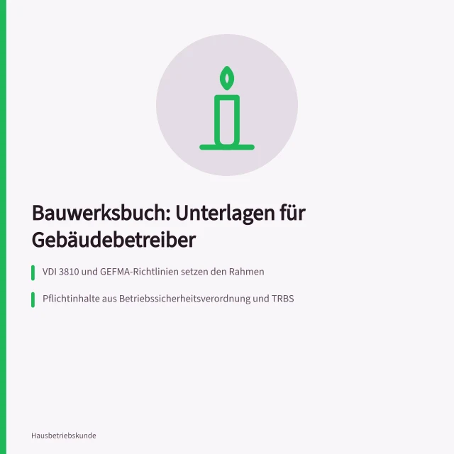 Bauwerksbuch bündelt Bestands-, Prüf- und Betriebsdokumente zentral. Bauwerksbuch Übersicht der Unterlagen für Gebäudebetreiber