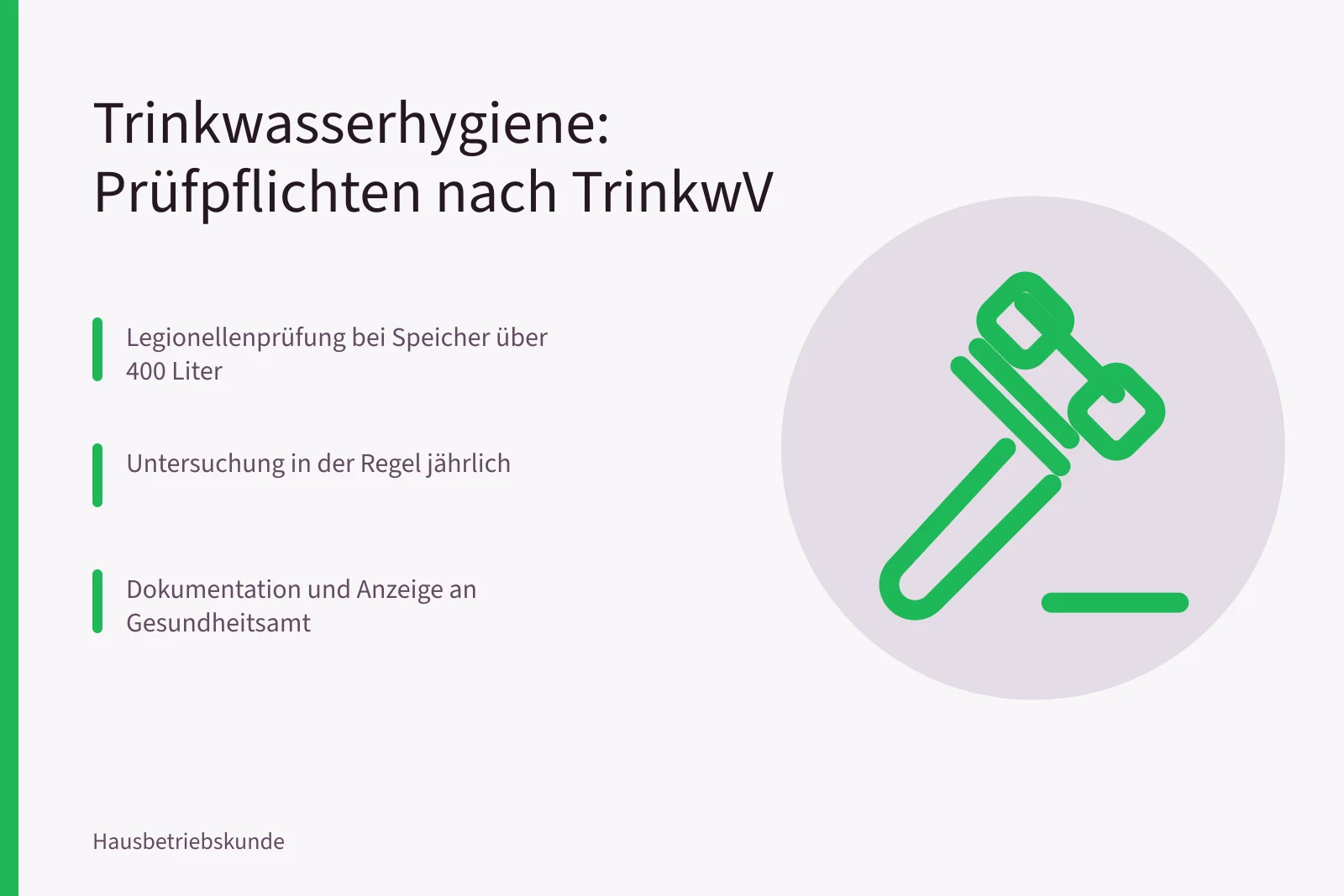 Trinkwasserverordnung Prüfpflichten Legionellen Dokumentation Anzeigepflichten Gebäudetechnik