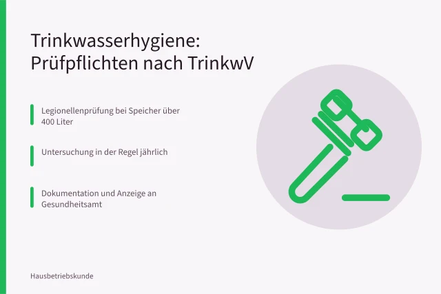 Trinkwasserverordnung Prüfpflichten Legionellen Dokumentation Anzeigepflichten Gebäudetechnik