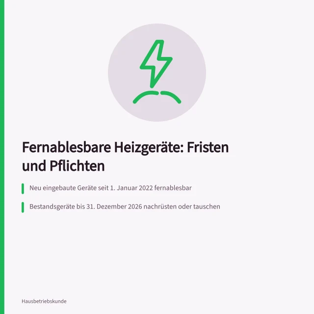 Heizkostenverordnung Fristen für fernablesbare Verbrauchserfassung Heizung. Verbrauchserfassung Heizung Regeln für fernablesbare Geräte